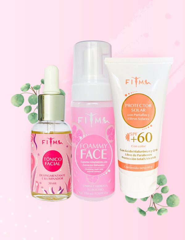 Kit anti manchas/acné(SPF con color) Fitme