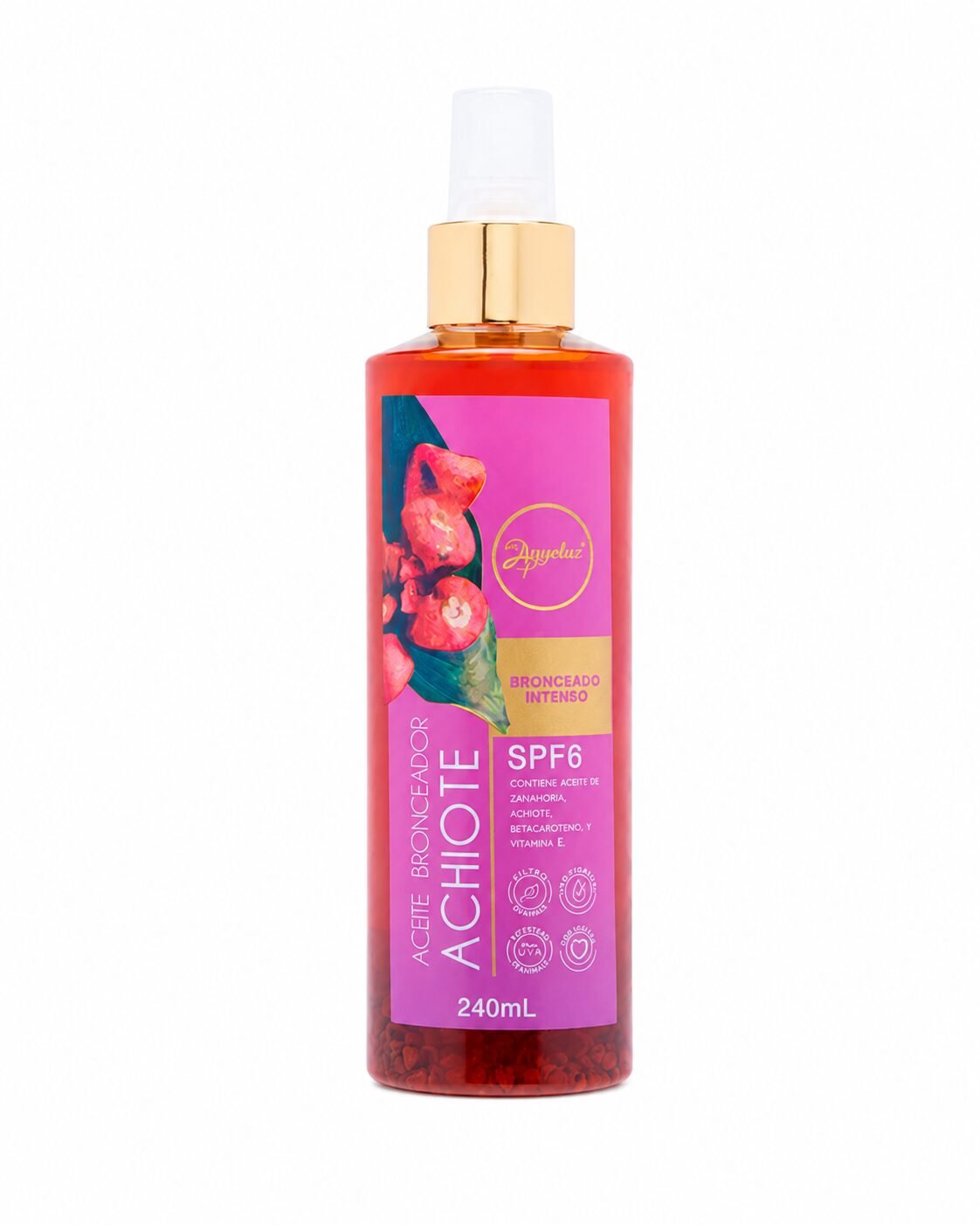 Aceite bronceador de Achiote Anyeluz