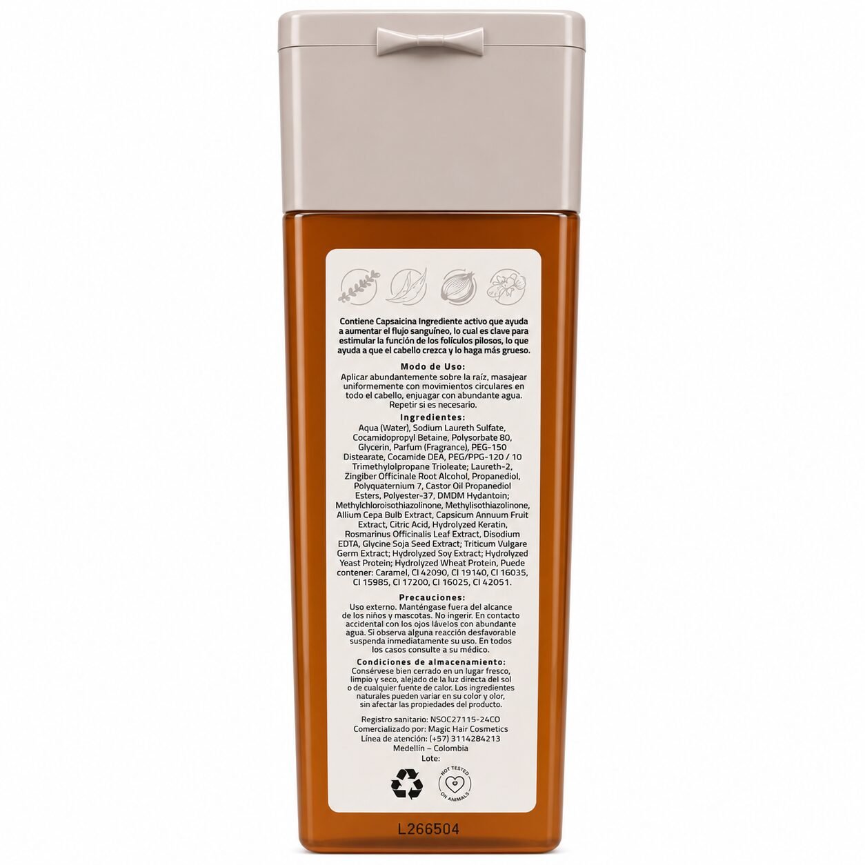 Shampoo con Jengibre Cebolla y Aji Magic Hair - Image 2
