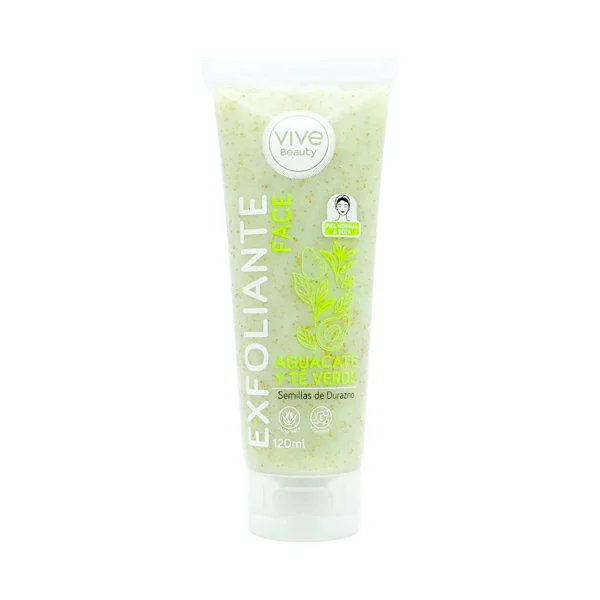 Exfoliante Facial Aguacate y Te Verde 120ml Vive Beauty