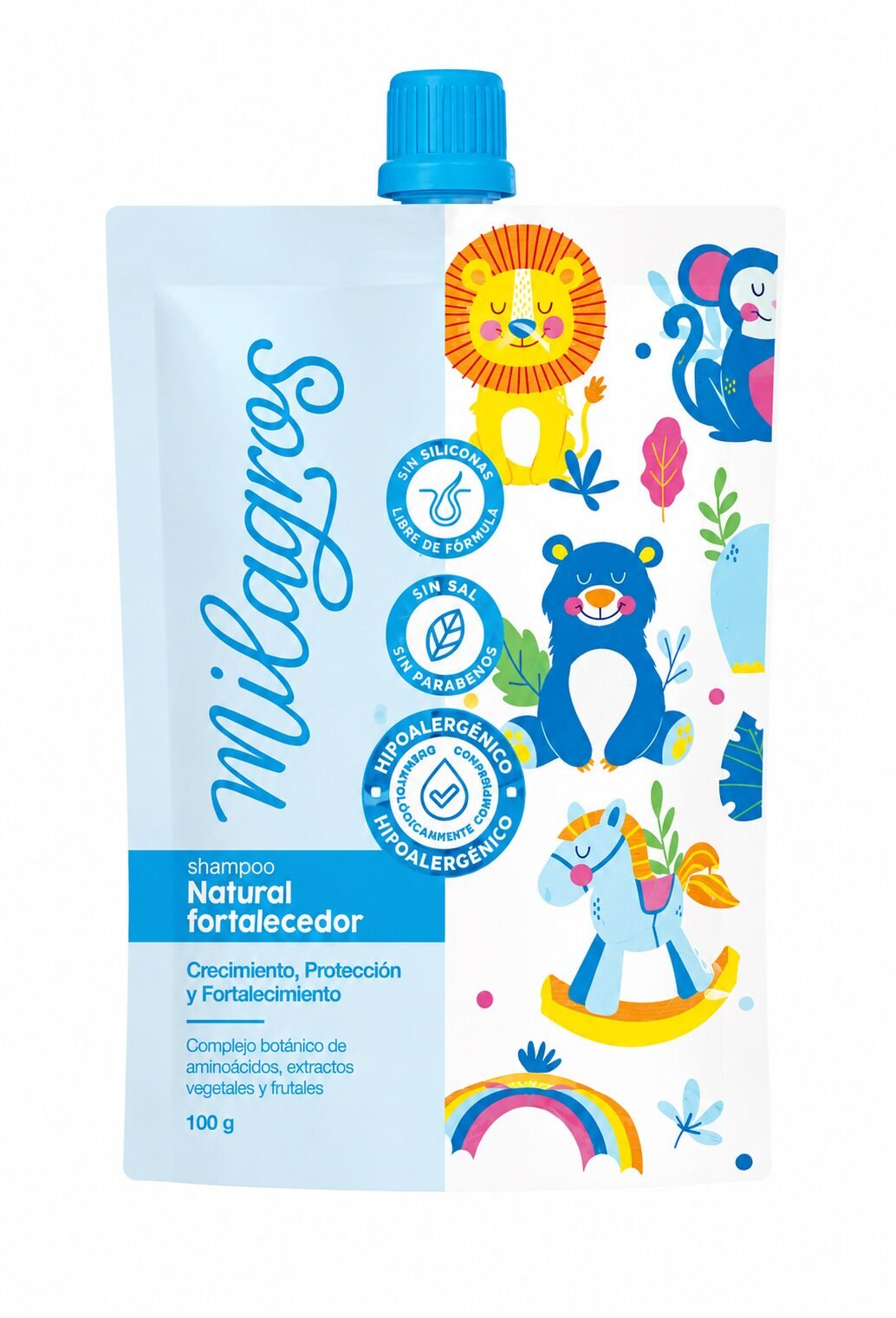 Doypack Shampoo Natural Fortalecedor kids niños 100g Milagros
