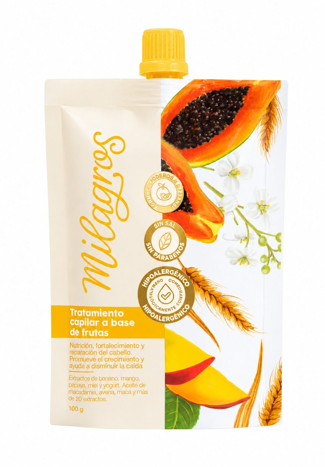 Doypack Tratamiento Capilar a base de Frutas 100g Milagros