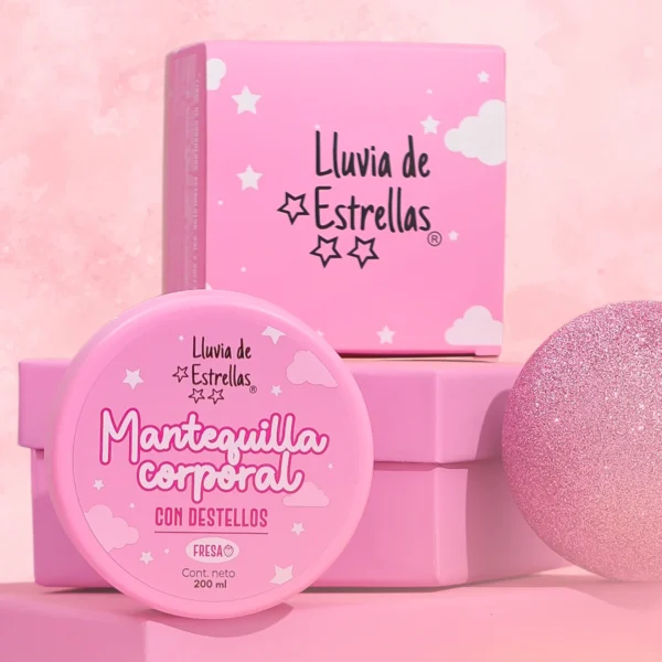 Mantequilla Corporal con destellos Fresa Lluvia de Estrella