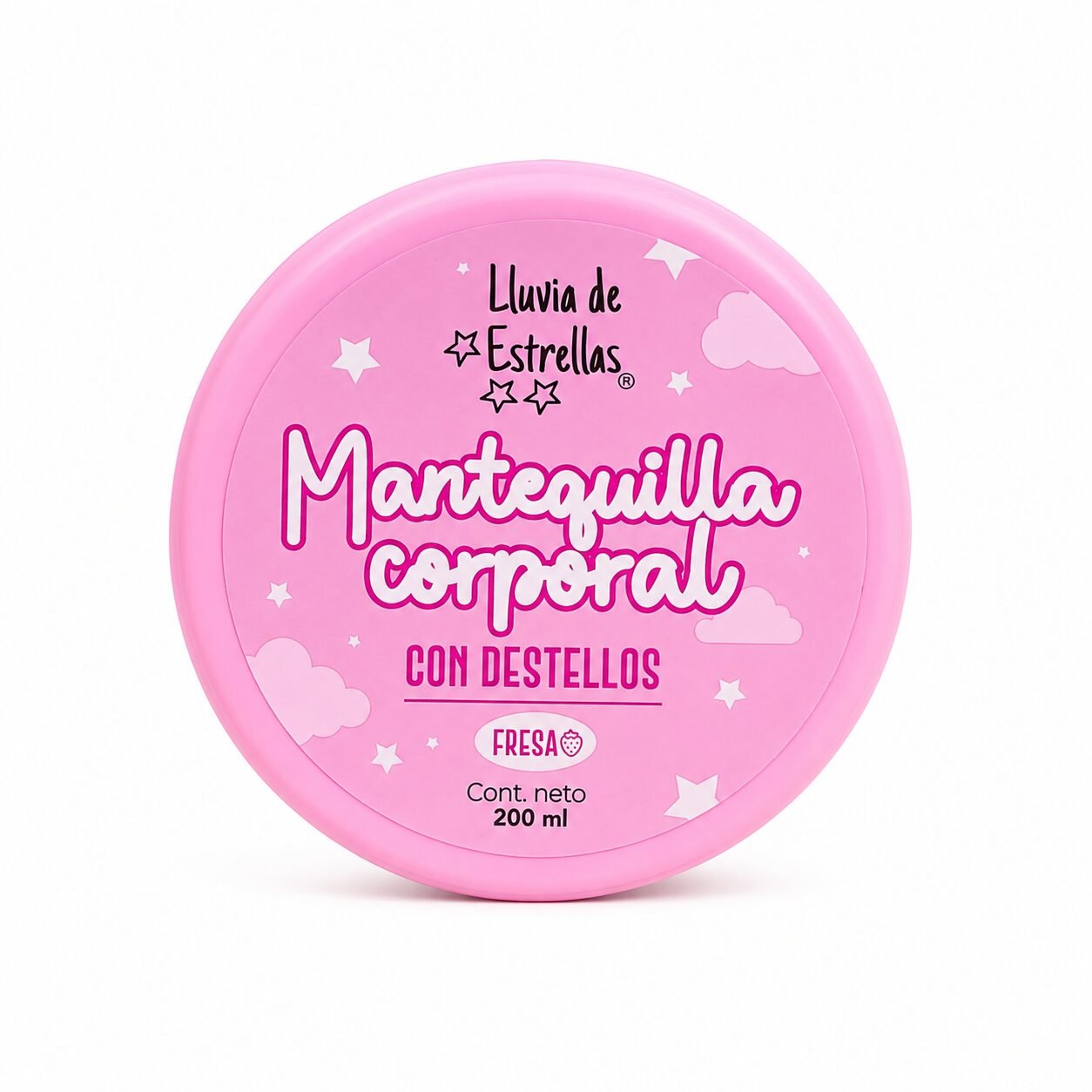 Mantequilla Corporal con destellos Fresa Lluvia de Estrella