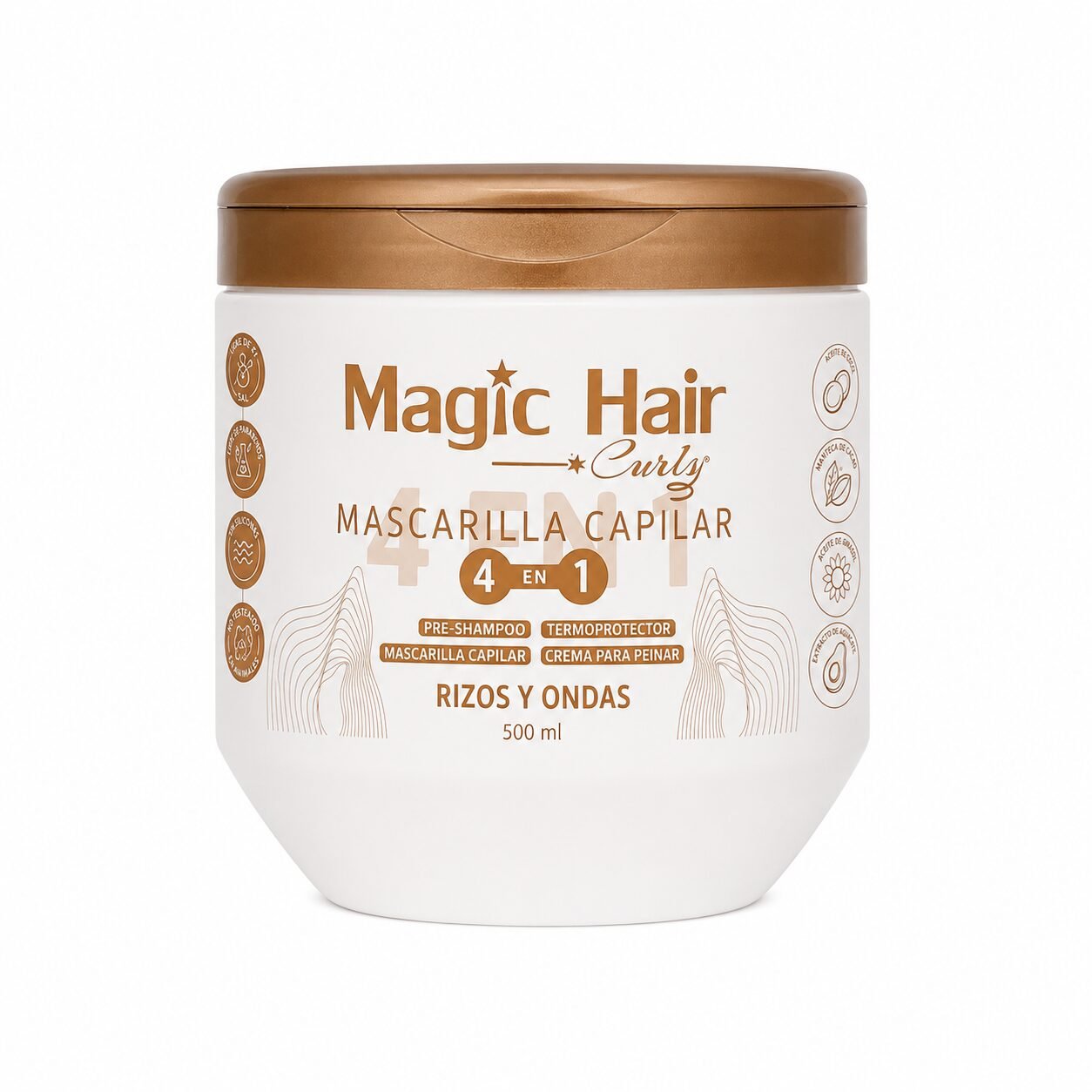 Mascarilla Capilar para Rizos 4 en 1 Magic Hair