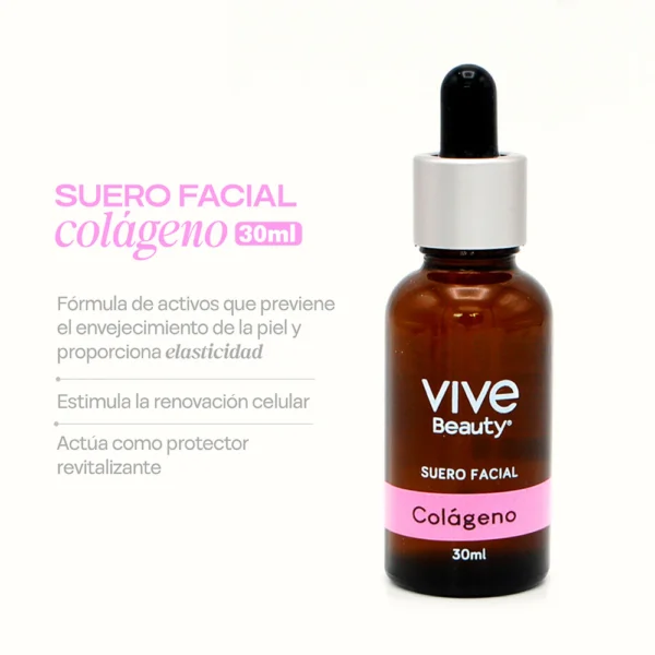 Suero facial Colageno 30ml Vive Beauty - Imagen de 2