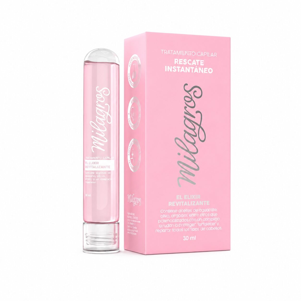 Tratamiento Capilar Elixir Revitalizante AMPOLLETA Rosa Milagros