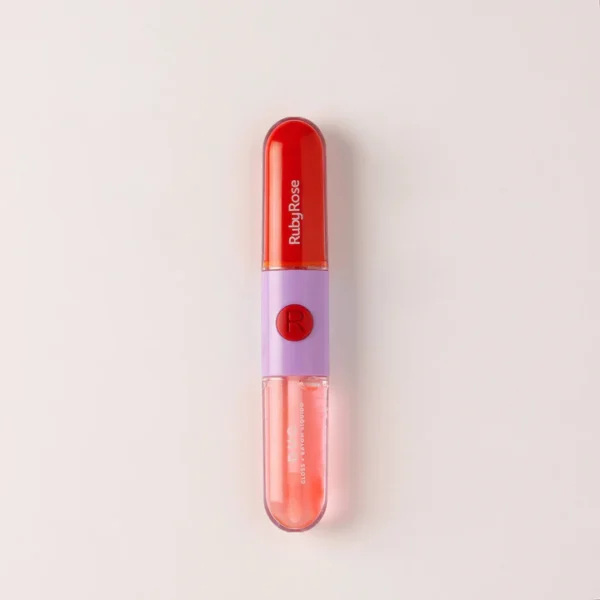 Labial Duo Perfecto Liquido y Gloss Ruby Rose