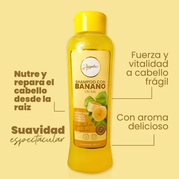 Shampoo con Banano 500ml Anyeluz - Image 4