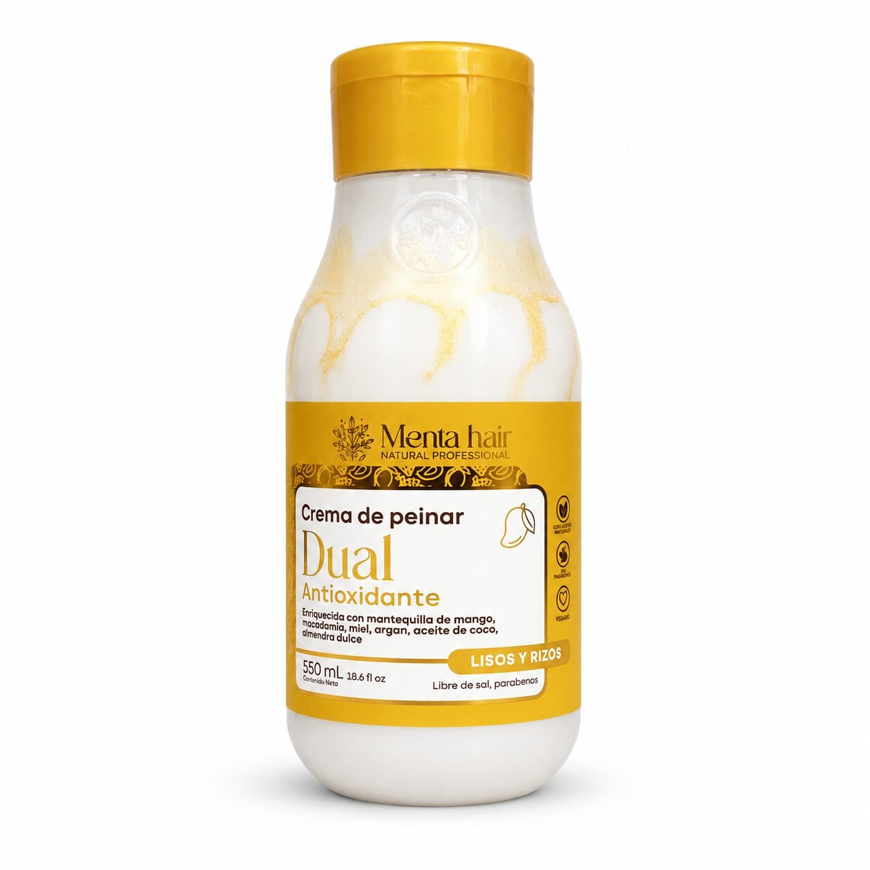 Crema de Peinar Dual Antioxidante Lisos y Rizos Menta Hair