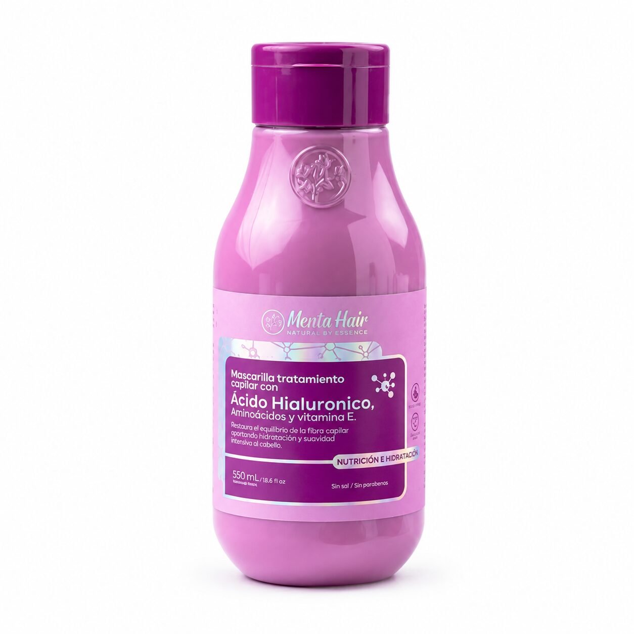 Mascarilla Tratamiento Capilar Con Acido Hialuronico 550ml Menta Hair