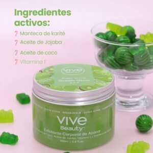 Exfoliante de Azúcar Sugar Scrub Vive Beauty - Green Glow