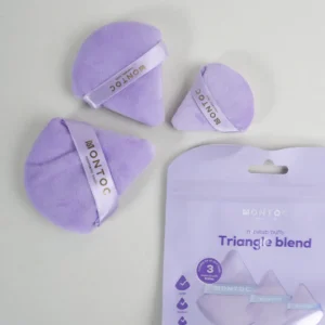 Set de Borlas Triangulo para Maquillaje x3 Montoc - Lila