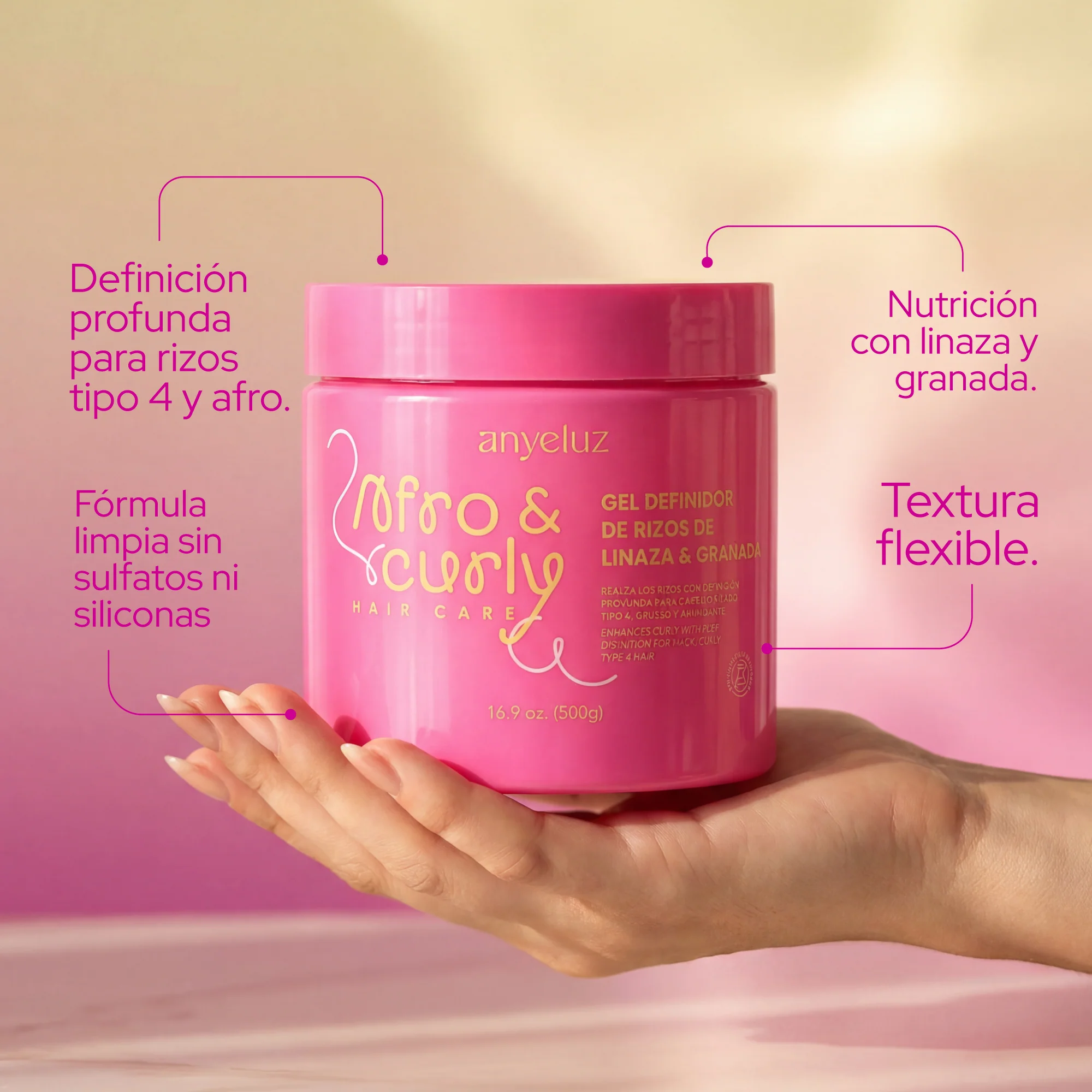 Gel Definidor de Rizos con Linaza y Granada Anyeluz - Image 3